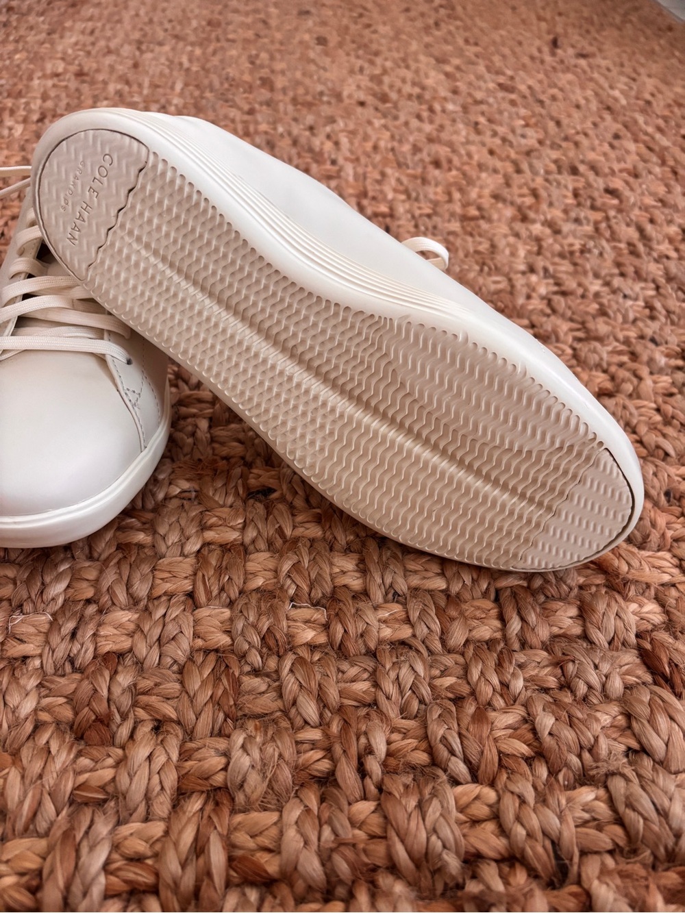 Cole Haan Cream Sneakers with Yellow Tongue Detail - Picture 3 of 5